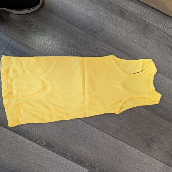 ICON Yellow Ribbed Tank Top - Picture 2 of 3